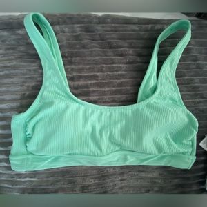 GREEN SWIM TOP! Ribbed. Size large.
